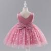 image:imageIDOPIP Toddler Baby Girls Shiny Butterfly Tutu Dress Princess Birthday Party Pageant Flower Girl Wedding VBackless DressesDusty Pink