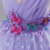 image:imageIDOPIP Toddler Baby Girls Shiny Butterfly Tutu Dress Princess Birthday Party Pageant Flower Girl Wedding VBackless DressesPurple  Butterfly