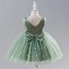 image:imageIDOPIP Toddler Baby Girls Shiny Butterfly Tutu Dress Princess Birthday Party Pageant Flower Girl Wedding VBackless DressesSage Green