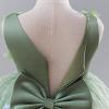image:imageIDOPIP Toddler Baby Girls Shiny Butterfly Tutu Dress Princess Birthday Party Pageant Flower Girl Wedding VBackless DressesSage Green