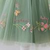 image:imageIDOPIP Toddler Baby Girls Shiny Butterfly Tutu Dress Princess Birthday Party Pageant Flower Girl Wedding VBackless DressesSage Green Floral