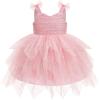 image:imageIDOPIP Toddler Baby Girls Sequin Bowknot Tutu Dress Smocked Princess Birthday Party Dresses Pageant Wedding Tulle Gown 16TPink