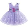 image:imageIDOPIP Toddler Baby Girls Shiny Butterfly Tutu Dress Princess Birthday Party Pageant Flower Girl Wedding VBackless DressesPurple  Butterfly
