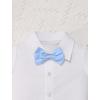 image:imageIDOPIP Toddler Baby Boys Formal Suit Set with Dress Shirt  Bowtie  Vest  Pants 4Piece Gentleman Wedding Tuxedo OutfitsBlue