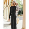 image:imageIDOPIP Muslim Burkini Swimsuits for Women Modest Islamic Arabic Swimwear Full Cover Hijab Top Pants Swimming Cap Bathing SuitBlack
