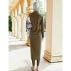 image:imageIDOPIP Muslim Burkini Swimsuits for Women Modest Islamic Arabic Swimwear Full Cover Hijab Top Pants Swimming Cap Bathing SuitGreen