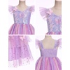 image:imageIDOPIP Toddler Baby Girls Shiny Butterfly Tutu Dress Princess Birthday Party Pageant Flower Girl Wedding Tulle Dresses 26TPurple  Stars