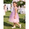 image:imageIDOPIP Toddler Baby Girls Shiny Butterfly Tutu Dress Princess Birthday Party Pageant Flower Girl Wedding Tulle Dresses 26TPurple