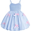 image:imageIDOPIP Toddler Girls Pink Bow Birthday Dress BubbleHem Princess Flower Girl Wedding Pageant Formal Party Dresses Photo ShootBlue