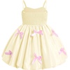 image:imageIDOPIP Toddler Girls Pink Bow Birthday Dress BubbleHem Princess Flower Girl Wedding Pageant Formal Party Dresses Photo ShootYellow