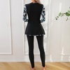 image:imageIDOPIP Muslim Swimsuits for Women Modest Burkini Swimwear Long Sleeve Rash Guard with Pants 2PCS Full Coverage Bathing SuitLight Green