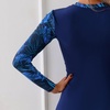 image:imageIDOPIP Muslim Swimsuits for Women Modest Burkini Swimwear Long Sleeve Rash Guard with Pants 2PCS Full Coverage Bathing SuitNavy Blue