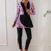 image:imageIDOPIP Muslim Swimsuits for Women Modest Burkini Swimwear Long Sleeve Rash Guard with Pants 2PCS Full Coverage Bathing SuitPink