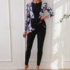 image:imageIDOPIP Muslim Swimsuits for Women Modest Burkini Swimwear Long Sleeve Rash Guard with Pants 2PCS Full Coverage Bathing SuitRedwhite Floral