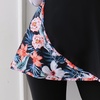 image:imageIDOPIP Muslim Swimsuits for Women Modest Burkini Swimwear Long Sleeve Rash Guard with Pants 2PCS Full Coverage Bathing SuitRedwhite Floral