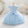 image:imageIDOPIP Toddler Girl Flower Girl Dress Lace Tulle Tutu Ball Gown for Wedding Birthday Baptism Photoshoot 15 YearsBlue