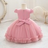 image:imageIDOPIP Toddler Girl Flower Girl Dress Lace Tulle Tutu Ball Gown for Wedding Birthday Baptism Photoshoot 15 YearsDusty Pink