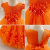image:imageIDOPIP Toddler Girl Flower Girl Dress Lace Tulle Tutu Ball Gown for Wedding Birthday Baptism Photoshoot 15 YearsOrange