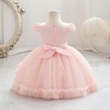 image:imageIDOPIP Toddler Girl Flower Girl Dress Lace Tulle Tutu Ball Gown for Wedding Birthday Baptism Photoshoot 15 YearsPink