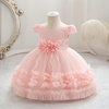 image:imageIDOPIP Toddler Girl Flower Girl Dress Lace Tulle Tutu Ball Gown for Wedding Birthday Baptism Photoshoot 15 YearsPink