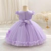 image:imageIDOPIP Toddler Girl Flower Girl Dress Lace Tulle Tutu Ball Gown for Wedding Birthday Baptism Photoshoot 15 YearsPurple