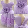image:imageIDOPIP Toddler Girl Flower Girl Dress Lace Tulle Tutu Ball Gown for Wedding Birthday Baptism Photoshoot 15 YearsPurple