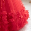 image:imageIDOPIP Toddler Girl Flower Girl Dress Lace Tulle Tutu Ball Gown for Wedding Birthday Baptism Photoshoot 15 YearsRed
