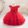 image:imageIDOPIP Toddler Girl Flower Girl Dress Lace Tulle Tutu Ball Gown for Wedding Birthday Baptism Photoshoot 15 YearsRed