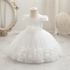 image:imageIDOPIP Toddler Girl Flower Girl Dress Lace Tulle Tutu Ball Gown for Wedding Birthday Baptism Photoshoot 15 YearsWhite
