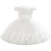 image:imageIDOPIP Toddler Girl Flower Girl Dress Lace Tulle Tutu Ball Gown for Wedding Birthday Baptism Photoshoot 15 YearsWhite