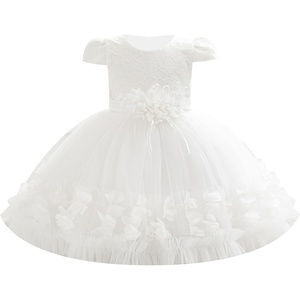 image:imageIDOPIP Toddler Girl Flower Girl Dress Lace Tulle Tutu Ball Gown for Wedding Birthday Baptism Photoshoot 15 YearsWhite