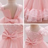 image:imageIDOPIP Toddler Flower Girl Dress for Wedding Girls Lace Sequins Tutu Tulle Princess Birthday Pageant Dress 39 YearsPink