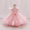 image:imageIDOPIP Toddler Flower Girl Dress for Wedding Girls Lace Sequins Tutu Tulle Princess Birthday Pageant Dress 39 YearsPink