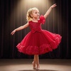image:imageIDOPIP Toddler Flower Girl Dress for Wedding Girls Lace Sequins Tutu Tulle Princess Birthday Pageant Dress 39 YearsRed