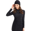 image:imageIDOPIP Womens Muslim Modest Swimsuits Burkini Islamic Swimming Suits 3 Piece Full Coverage Swimwear with Hijab Tops PantsBlack