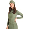image:imageIDOPIP Womens Muslim Modest Swimsuits Burkini Islamic Swimming Suits 3 Piece Full Coverage Swimwear with Hijab Tops PantsGreen