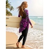 image:imageIDOPIP Muslim Burkini Swimsuit for Women One Piece Swimsuit with Beach Skirt Cover Up 2PCS Rash Guard Modest Bathing SuitBlackred