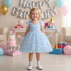 image:imageIDOPIP Flower Girl Dress Toddler Birthday Dress 3D Butterfly Bowknot Tulle Tutu Sundress for Wedding Party Casual 310 YearsBlue