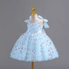 image:imageIDOPIP Flower Girl Dress Toddler Birthday Dress 3D Butterfly Bowknot Tulle Tutu Sundress for Wedding Party Casual 310 YearsBlue