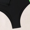 image:imageIDOPIP Womens Long Sleeve Rash Guard One Piece Swimsuit Tummy Control UV Protection Zipper Bathing Suit Surfing SwimwearBlack  Green