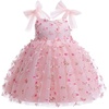 image:imageIDOPIP Flower Girl Dress Toddler Birthday Dress 3D Butterfly Bowknot Tulle Tutu Sundress for Wedding Party Casual 310 YearsPink