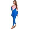 image:imageIDOPIP Muslim Burkini Swimsuits for Womens One Piece Swimsuit with Beach Skirt Pants Rash Guard Set 3PCS Modest Bathing SuitBlue