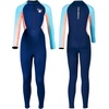 image:imageIDOPIP Girls One Piece Swimsuit Long Sleeve Rash Guard Swimwear UV Protection Full Coverage Bathing Suit for Kids 312 YearsBlue  Pink