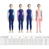 image:imageIDOPIP Girls One Piece Swimsuit Long Sleeve Rash Guard Swimwear UV Protection Full Coverage Bathing Suit for Kids 312 YearsPurple