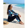 image:imageIDOPIP Muslim Swimsuit for Women Modest Swimwear Burkini 2 Piece Long Sleeve Rash Guard Full Coverage Bathing Suit with PantsBlue