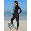 image:imageIDOPIP Muslim Swimsuit for Women Modest Swimwear Burkini 2 Piece Long Sleeve Rash Guard Full Coverage Bathing Suit with PantsGreen