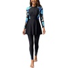 image:imageIDOPIP Muslim Swimsuit for Women Modest Swimwear Burkini 2 Piece Long Sleeve Rash Guard Full Coverage Bathing Suit with PantsBlue