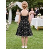 image:imageIDOPIP Embroidery Flower Girl Lace Dess for Kids Party Wedding Bridesmaid Tulle Dresses Princess Pageant Birthday Floral GownBlack
