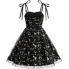 image:imageIDOPIP Embroidery Flower Girl Lace Dess for Kids Party Wedding Bridesmaid Tulle Dresses Princess Pageant Birthday Floral GownBlack
