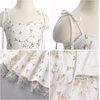 image:imageIDOPIP Embroidery Flower Girl Lace Dess for Kids Party Wedding Bridesmaid Tulle Dresses Princess Pageant Birthday Floral GownWhite